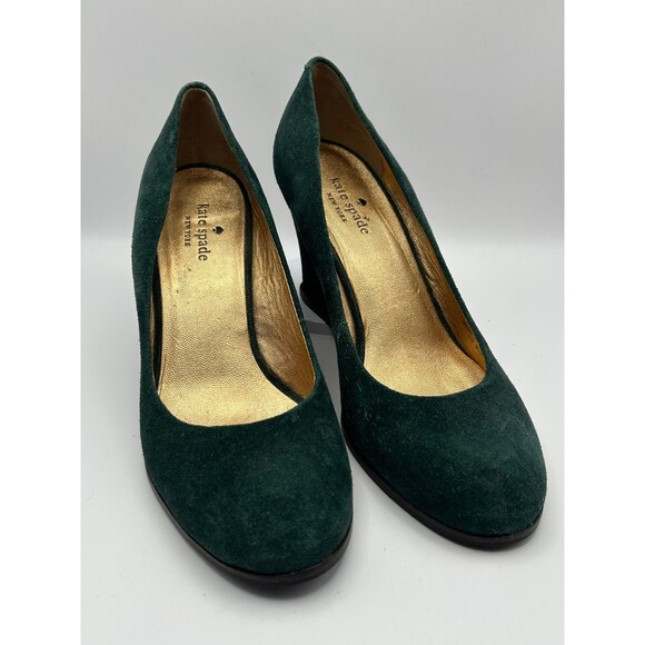 kate spade new york Shoes - Kate Spade New York Women's Suede Wedge Heels Green Size 8.5